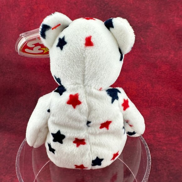TY BEANIE BABIES BABY "GLORY" PLUSH STUFFED BEAR PATRIOTIC, RARE - Picture 3 of 6